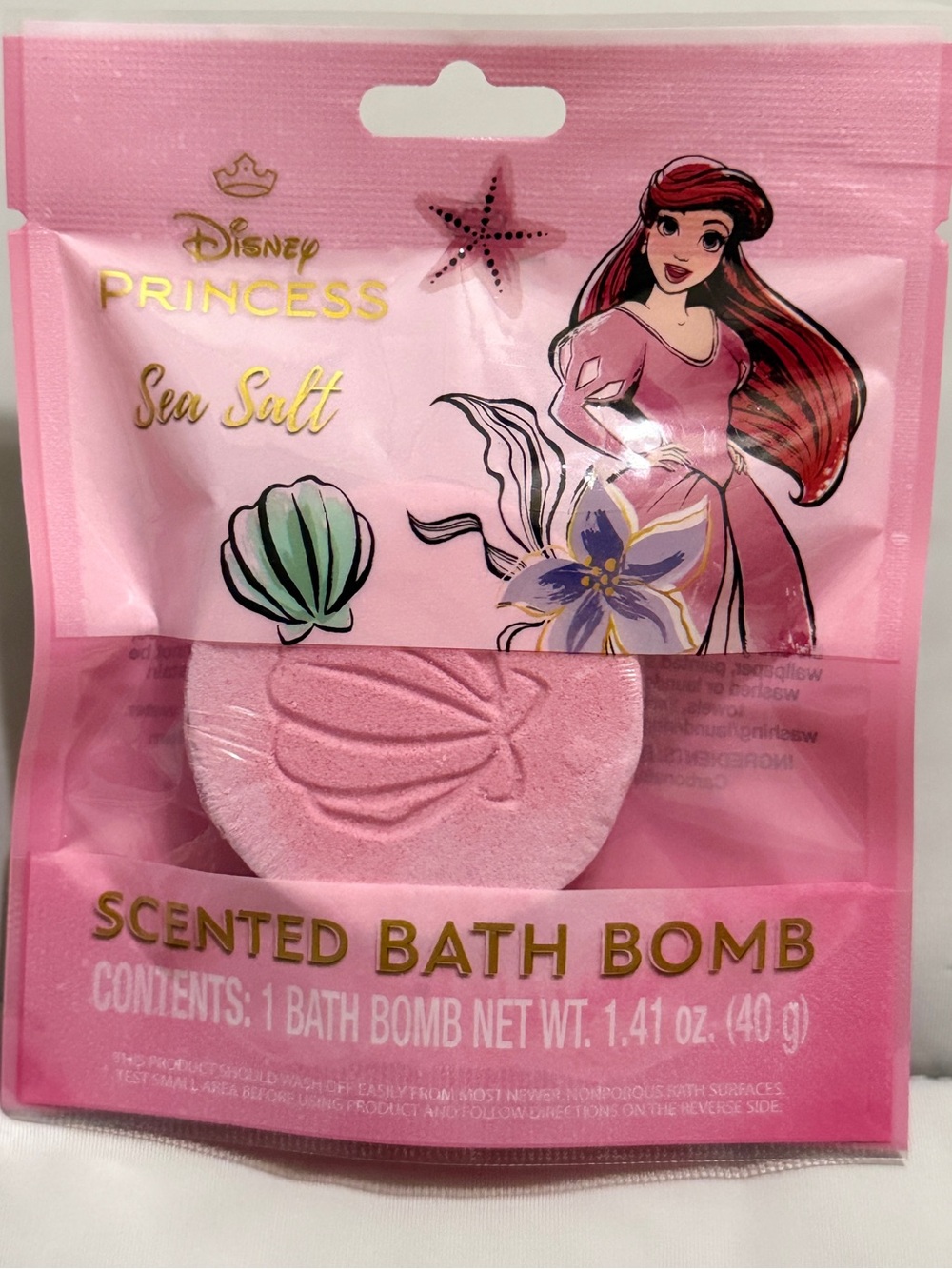 💜 Disney Princess Pink Sea Salt Scented Bath Bomb
